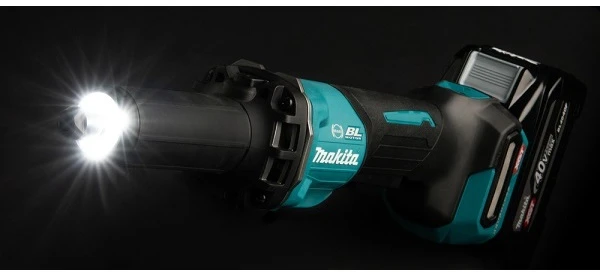 akumuliatorinė szlifierka prosta, 40V max XGT, 6mm, Makita [GD002GM201] 2x4,0Ah, jungiklis łopatkowy