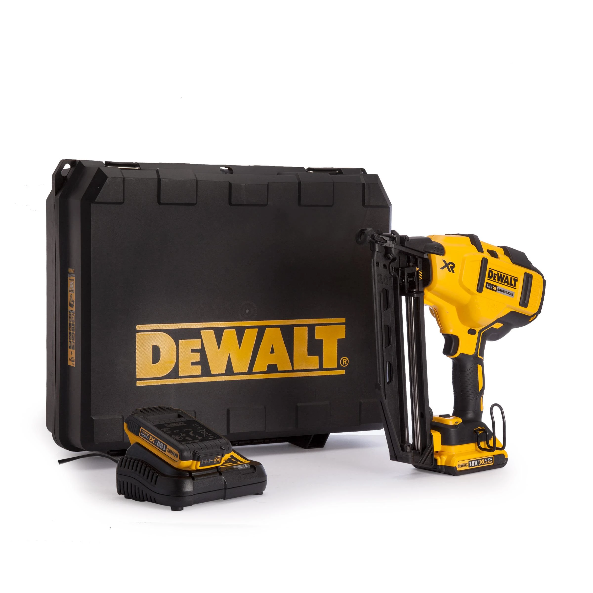 DEWALT akumuliatorinis viniakalis DCN660D2 18V 16Ga 32-63mm 2 x 2.0Ah bešepetėlinis