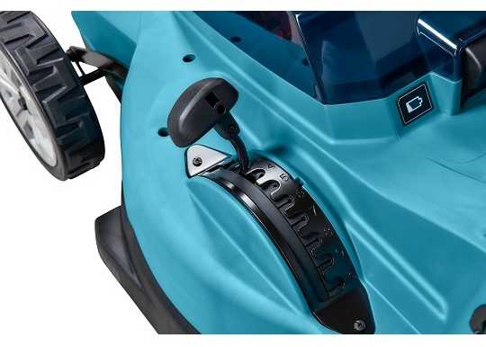 Akumuliatorinė vejapjovė Makita DLM480CT2 2x 18 V, 48 cm, DC18SH įkroviklis 2x 5,0 Ah Li-ion akumuliatioriams, 4/1 (Pjovimas/Surinkimas/Mulčiavimas/Galinis išmetimas), Plastikinis korpusas
