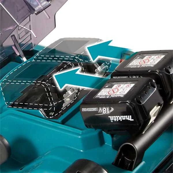 Makita akumuliatorinė vejapjovė DLM382PT2 2x18V 38cm 2x5.0Ah