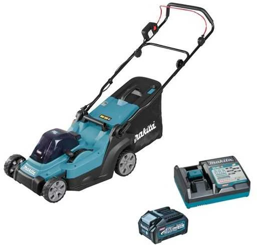 Makita LM003GM103 akumuliatorinė vejapjovė 40Vmax, XGT, 38cm, 1X4,0Ah ličio jonų akumuliatorius DC40RC, 3 viename (pjovimas / surinkimas / mulčiavimas), plastikinis korpusas