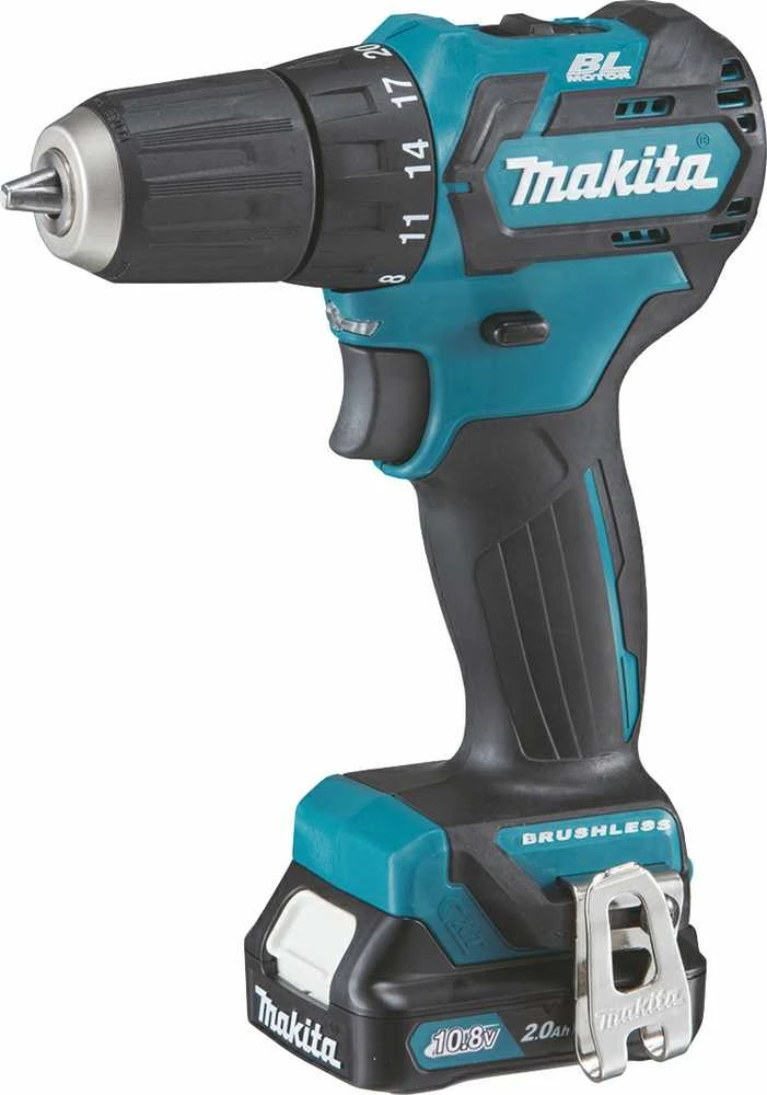 Suktuvas-gręžtuvas Makita DF332DSME; 12 V; 2x4,0 Ah akum.