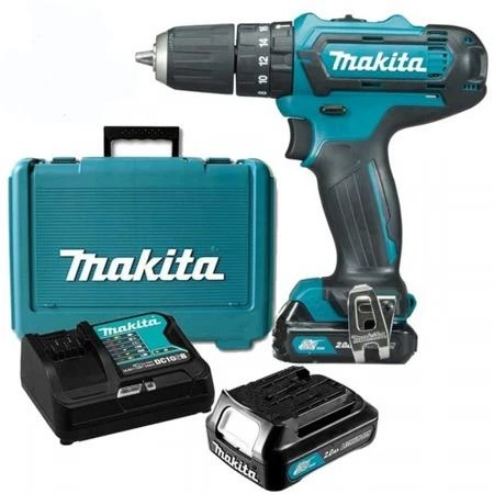 Makita akumuliatorinis suktuvaas - gręžtuvas DF333DSAE 12V 2x2.0Ah