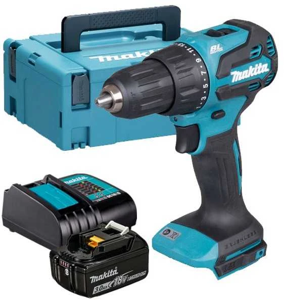 Makita DHP490 smūginis gręžtuvas su akumuliatoriumi ir lagaminu