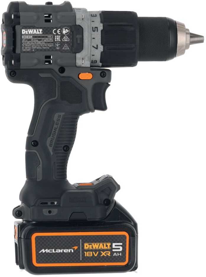 DeWalt MCLAREN DCD85MP2T Drill Driver 18V Juodas, Geltona