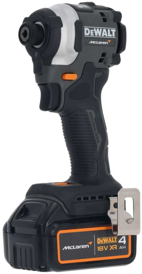 akumuliatorinė zakrętarka smūginis 1/4", 18V, 1x4Ah, XR, DeWalt [DCF85MM1T-QW] edycja MCLAREN