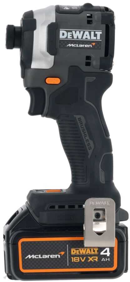 akumuliatorinė zakrętarka smūginis 1/4", 18V, 1x4Ah, XR, DeWalt [DCF85MM1T-QW] edycja MCLAREN