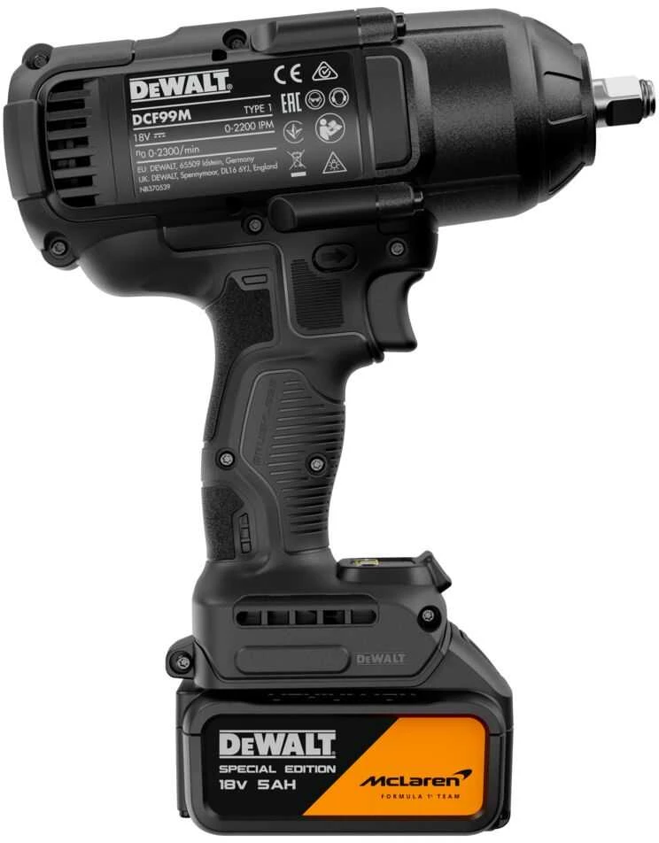 DEWALT SMŪGINIS VERŽLIASUKIS 1/2″ 18V DCF99MP2T 1396Nm 2×5,0Ah MCLAREN