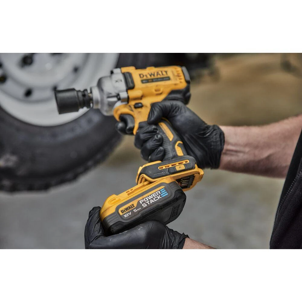 Smūginis veržliasūkis DeWalt DCF891H2T-QW; 18 V; 1/2''; 2x5,0 Ah akum.
