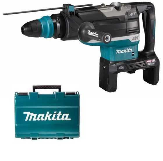 Makita HR006GZ Perforatorius XGT, 40V MAX x2 (80V MAX), SDS-MAX, 21,4 J, 52mm; 12,9kg, bešepetėlinis variklis, AVT, AFT, AWS (be AWS lusto); XPT; "Z" versija - komplektuojamas be akumuliatoriaus ir kroviklio