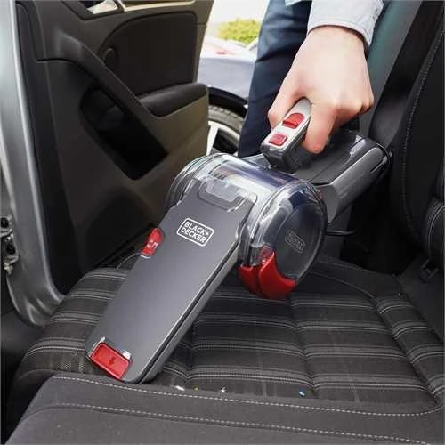 Black & Decker Juodas + DECKER DULKIŲ SIurblys 12V PV1200AV
