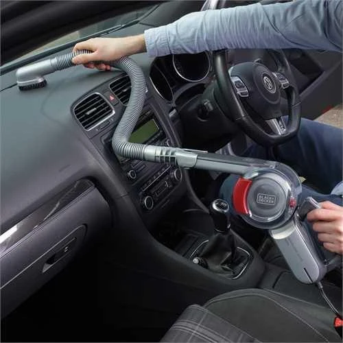 Black & Decker Juodas + DECKER DULKIŲ SIurblys 12V PV1200AV
