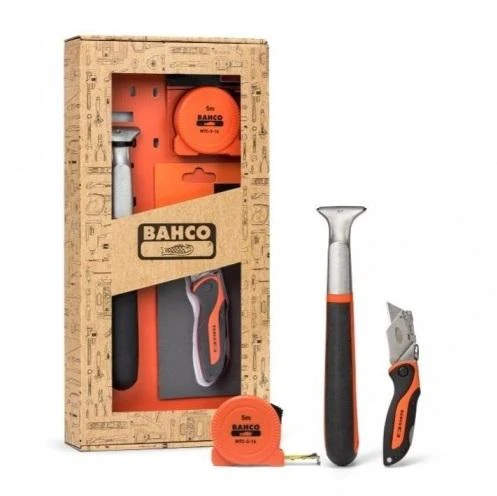 BAHCO dovanų įrankių rinkinys [GIFTPACK650]: grandiklis su 650 Widia peiliu, KBSU-01 lauko sportinis peilis, 5 m, MTC-5-16