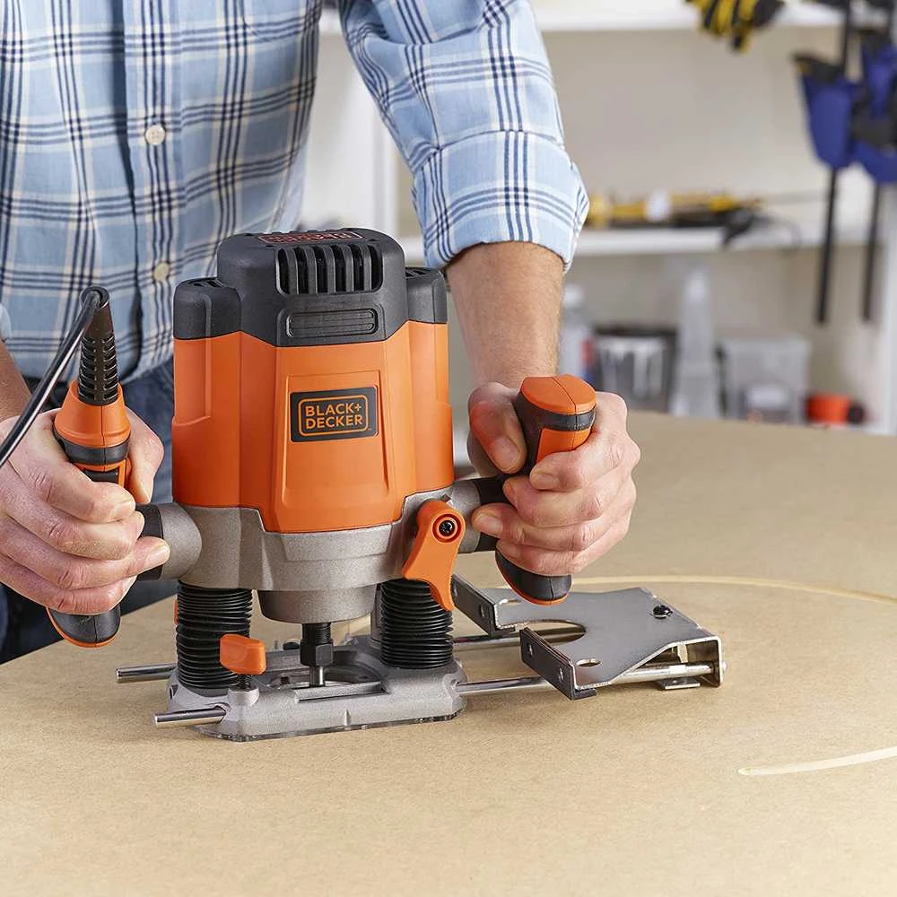 Maršrutizatorius Black & Decker Juodas & Decker Frezeris KW1200E, Juodas & Decker