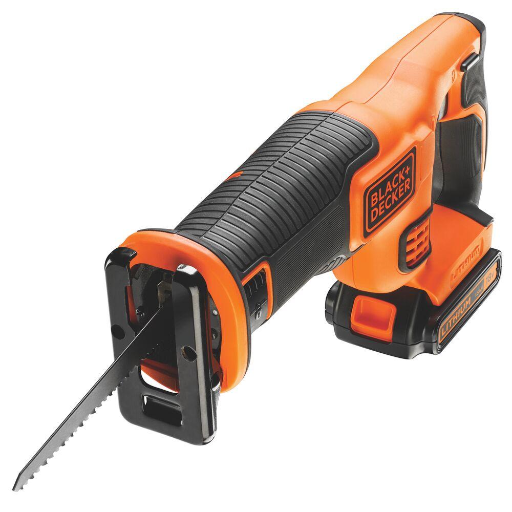 Black & Decker Juodas & Decker Akumuliatorinis tiesinis pjūklas Juodas & Decker; 18 V; 1x1,5 Ah akum.