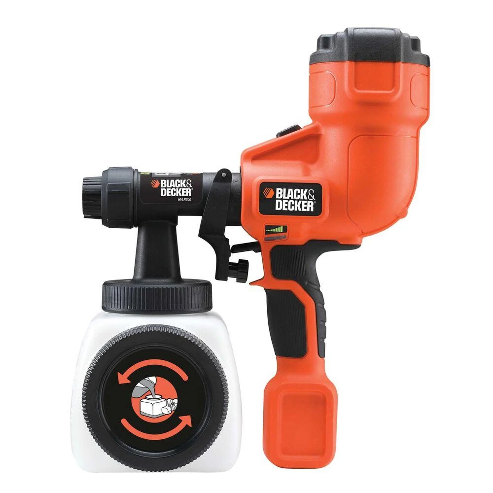 Dažų purkštuvas Black & Decker su dažų talpykla