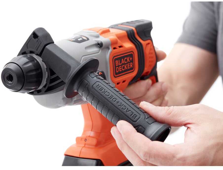 Black & Decker Juodas & Decker Akumuliatorinis SDS+ smūginis gręžtuvas, 18 V, 4,0 Ah, Juodas & Decker [BCD900M1K-QW]