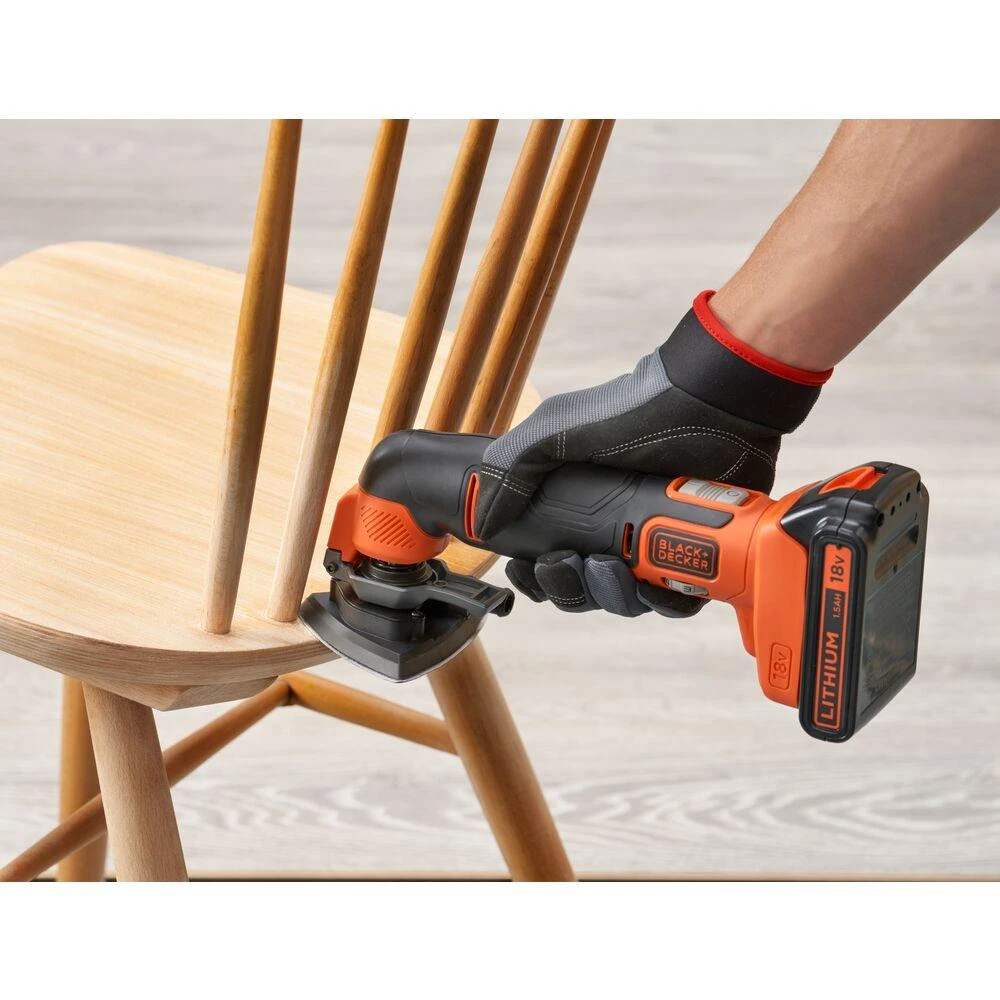Black & Decker Juodas & Decker Daugiafunkcinis įrankis Juodas & Decker BDCOS18N-XJ; 18 V (be akumuliatoriaus ir pakrovėjo)