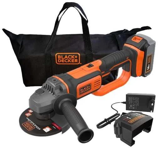 Black & Decker Juodas & Decker Juodas & Decker Juodas & Decker akumuliatorinis kampinis šlifuoklis BCG720M1 - 18Volt