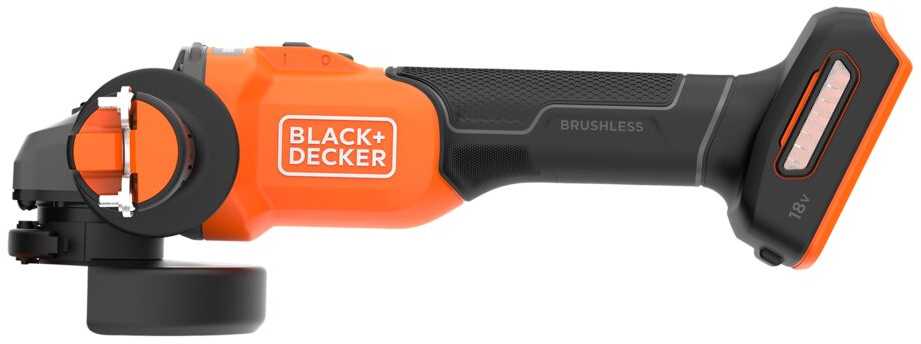 Black & Decker Juodas & Decker akumuliatorinė kampinis šlifuoklis 115mm, 18V, Juodas & Decker [BCG6L8N-XJ]