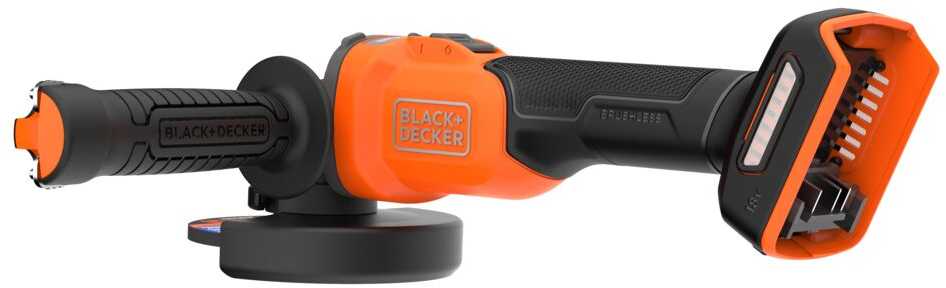 Black & Decker Juodas & Decker akumuliatorinė kampinis šlifuoklis 115mm, 18V, Juodas & Decker [BCG6L8N-XJ]