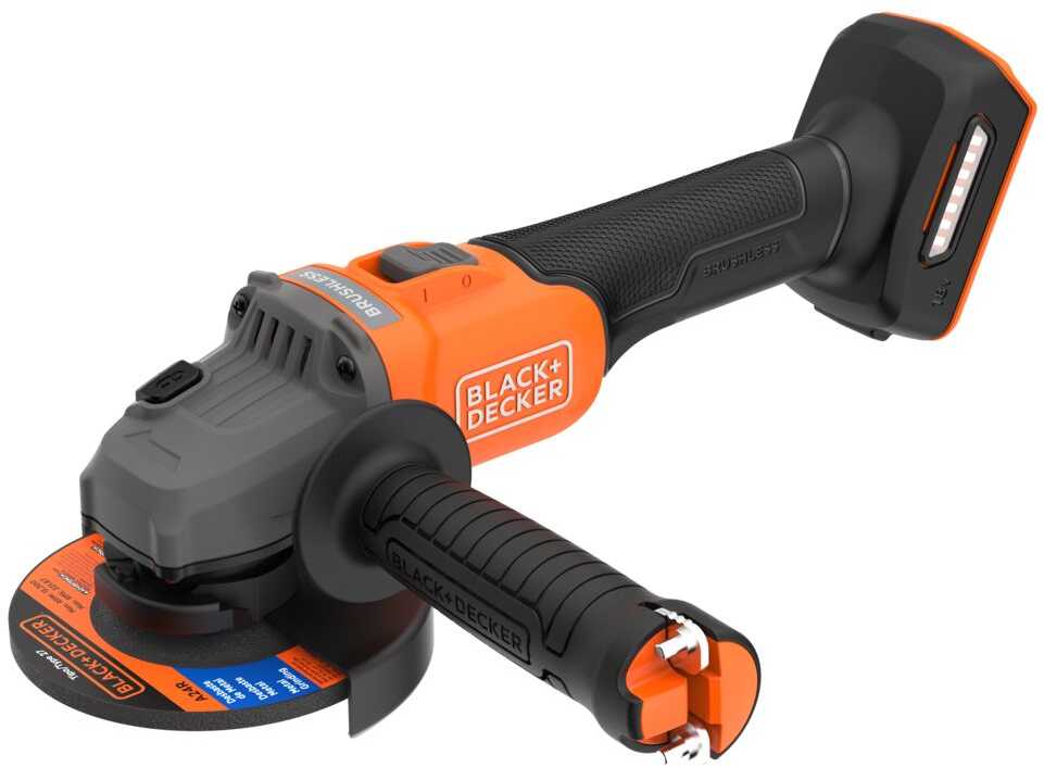 Black & Decker Juodas & Decker akumuliatorinė kampinis šlifuoklis 115mm, 18V, Juodas & Decker [BCG6L8N-XJ]