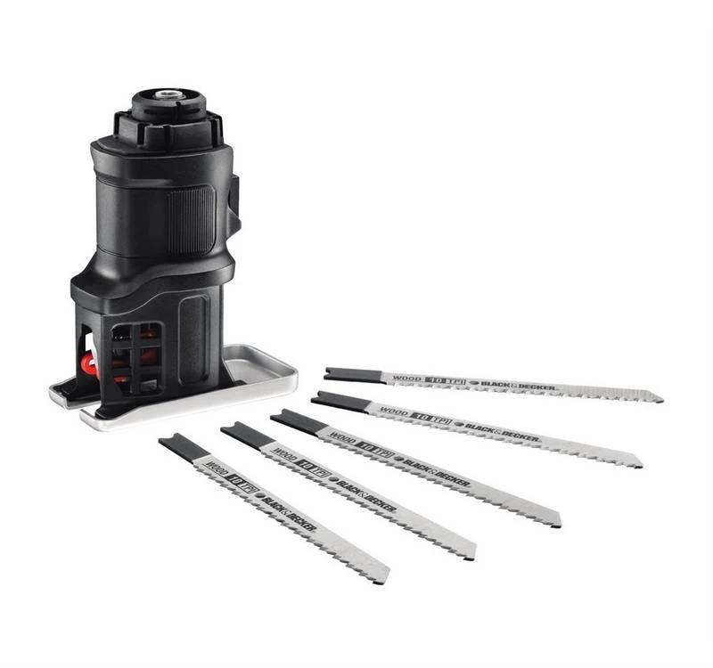 Black & Decker Juodas & Decker MULTIEVO siaurapjūklio galvutė + 5 Juodas & Decker peiliukai [MTJS1-XJ]