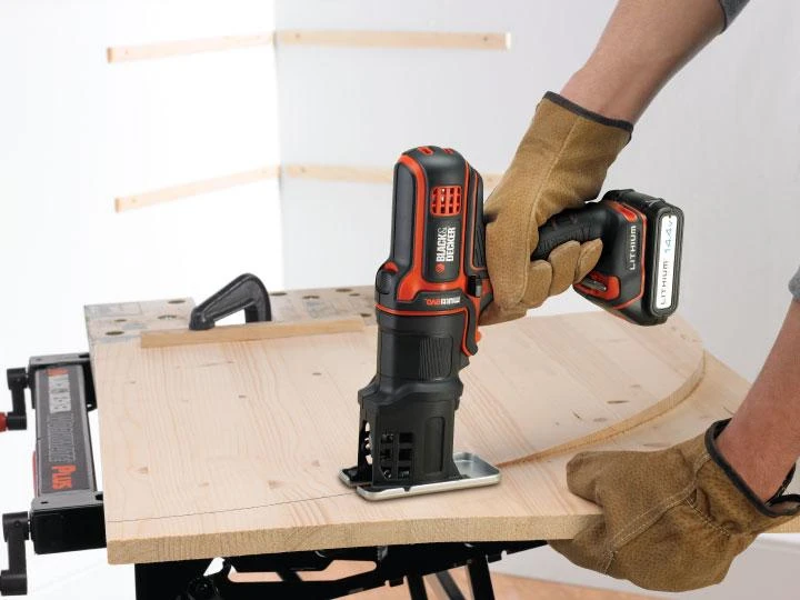 Black & Decker Juodas & Decker MULTIEVO siaurapjūklio galvutė + 5 Juodas & Decker peiliukai [MTJS1-XJ]