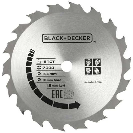Black & Decker diskinis pjūklas CS1250LA, 190mm, 1250W + papildomas pjovimo diskas