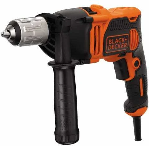 Black & Decker Juodas & Decker Gręžtuvas smūginis BEH850 / 850W + 32 priedai ir dėžė, Juodas & Decker