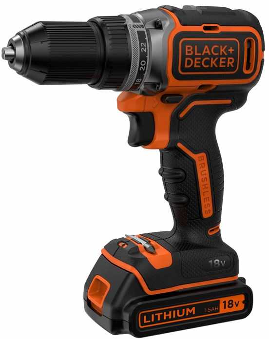 Black & Decker Juodas & Decker Suktuvas-gręžtuvas Juodas & Decker BL186N-XJ; 18 V (be akumuliatoriaus ir pakrovėjo)