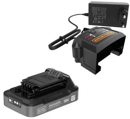 Black & Decker „Juodas & Decker“ Juodas ir DECKER 18 V Smūginis grąžtuvas (su 2 x 18 V 2,0 Ah baterijomis su įkrovos indikatoriumi, 1 A įkrovikliu ir 80 priedų) | BCD383D2XKA-QW | 2,0 Ah
