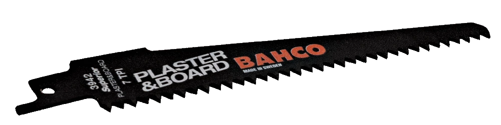Bahco Tiesinio pjūklo geležtės Sandflex bimetal 228mm*1,1mm SL 7TPI, gipso ir medžio drožlių plokštėms 2vnt