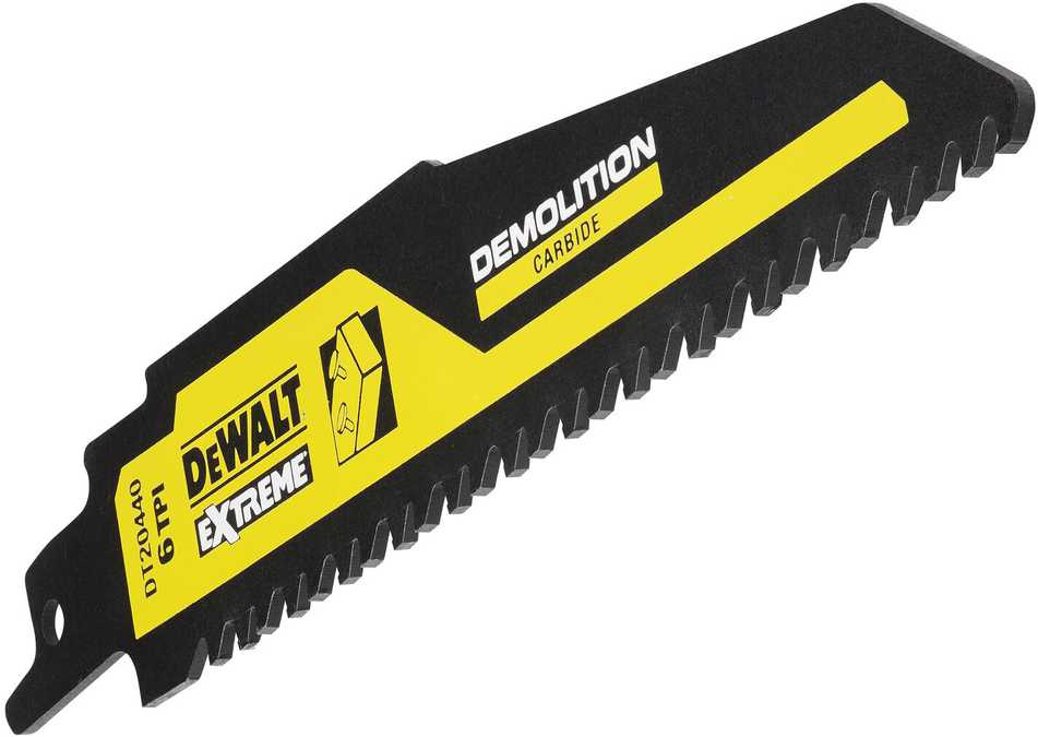 Medinių vinių grąžto ašmenys, 6 TPI, 305 mm XR Extreme Demolition karbido, DeWalt [DT20438-QZ]