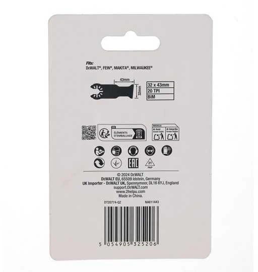 Įpjaunamasis pjūklelis DeWalt DT20774-QZ; 32 mm