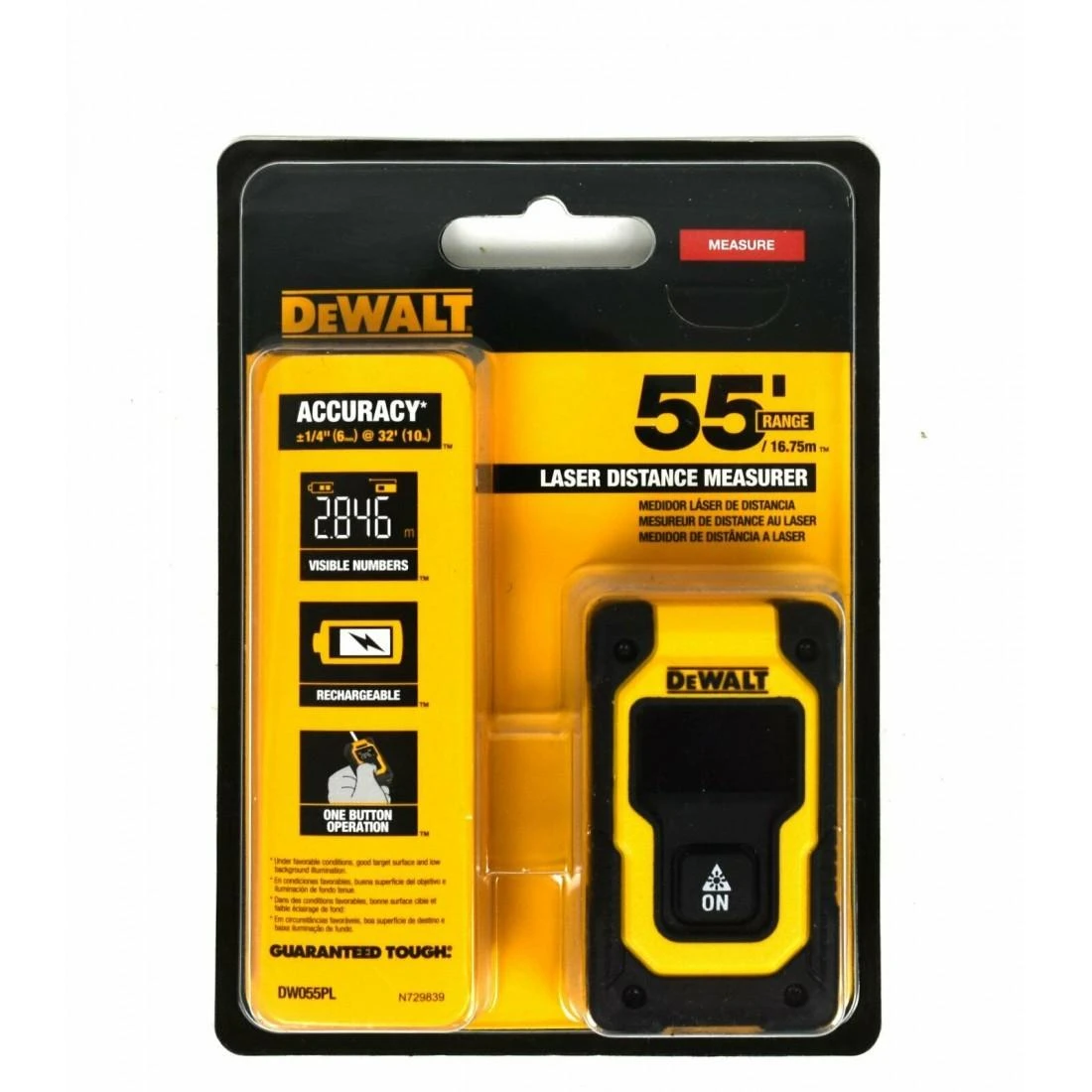DeWalt kišeninis lazerinis atstumų matuoklis DW055PL