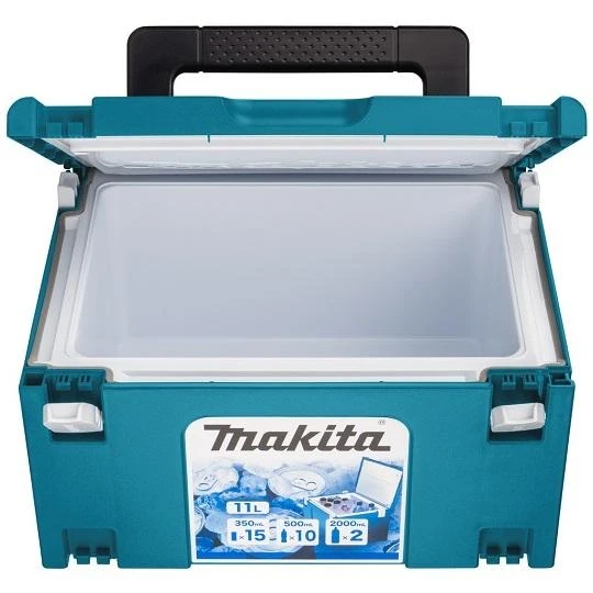 Makita MAKPAC 11l šaltdėžė atidarytu dangčiu