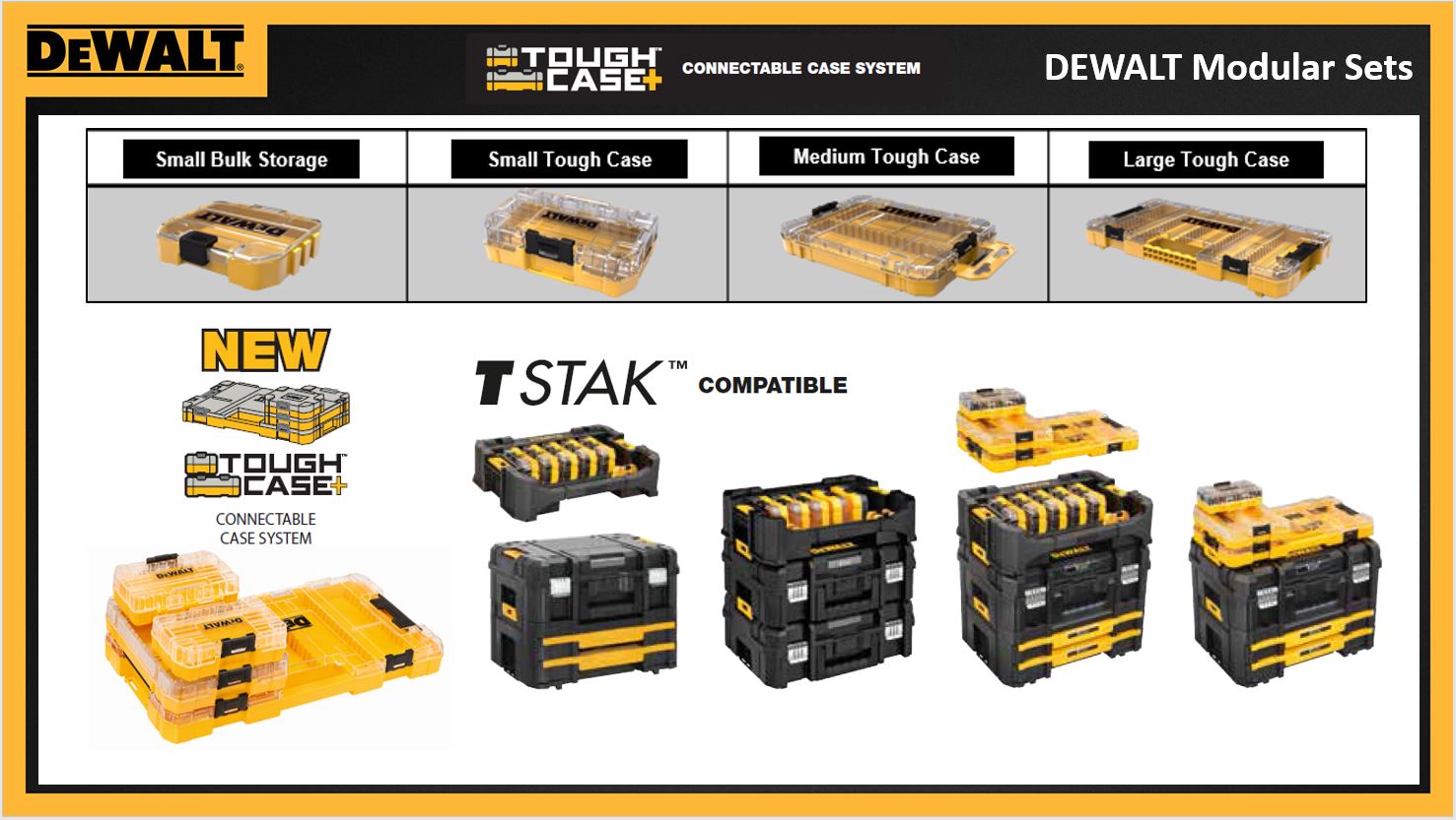 Grąžtas komplektas 5szt. wierteł SDS+ do betonu, 2x6/8/10/12mm, DeWALT [DT70836-QZ] kompatybilne su systemem Tough Case+ aprašymas - Prekės nuotrauka