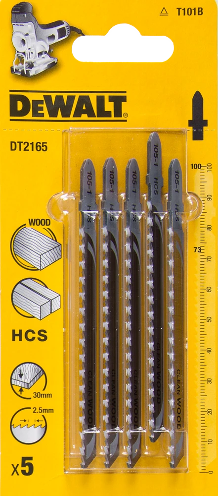 Brzeszczot DEWALT Pjūklo diskas 100x2,5 mm T101B medienai / 5 vnt.
