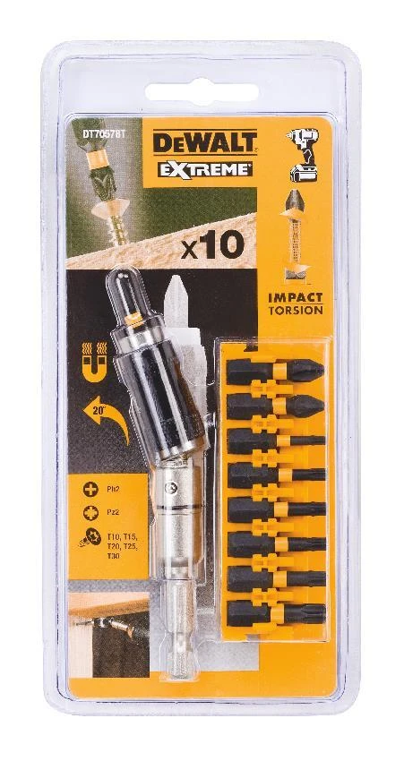 Sukimo antgalių rinkinys IR TorsionA 10 vnt., DeWalt