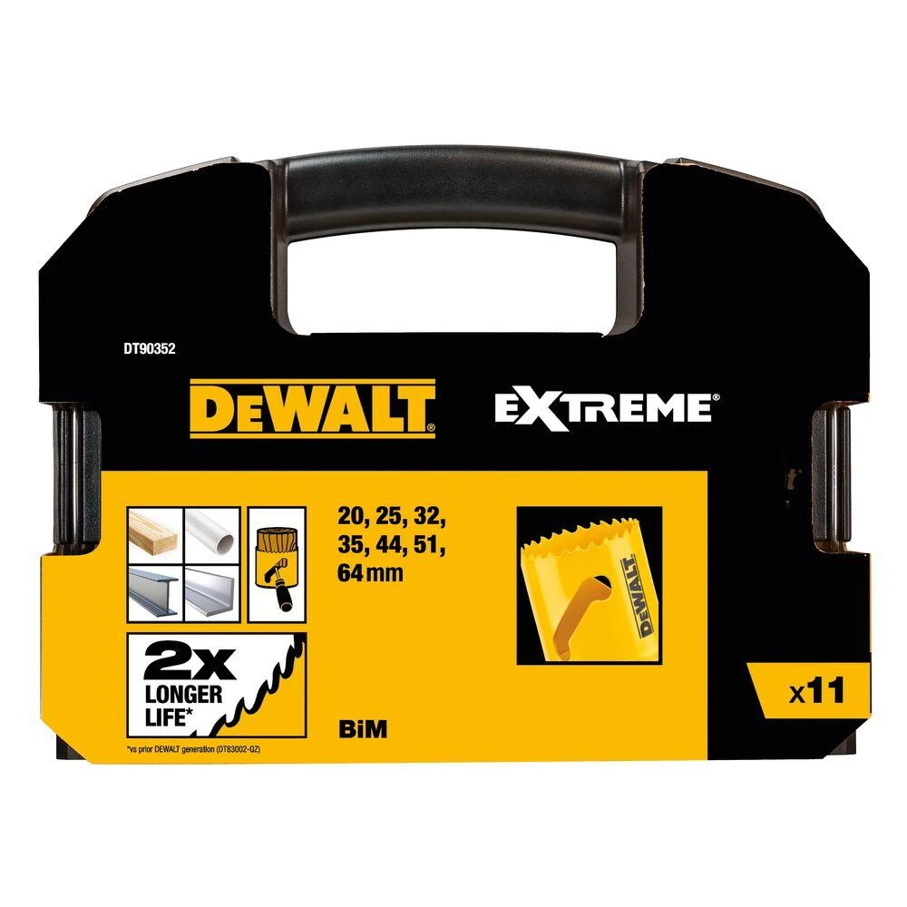 DEWALT KIAUŠIŲ PJŪKLŲ RINKINYS 11 vnt. BIMETALAS ELEKTRIKUI