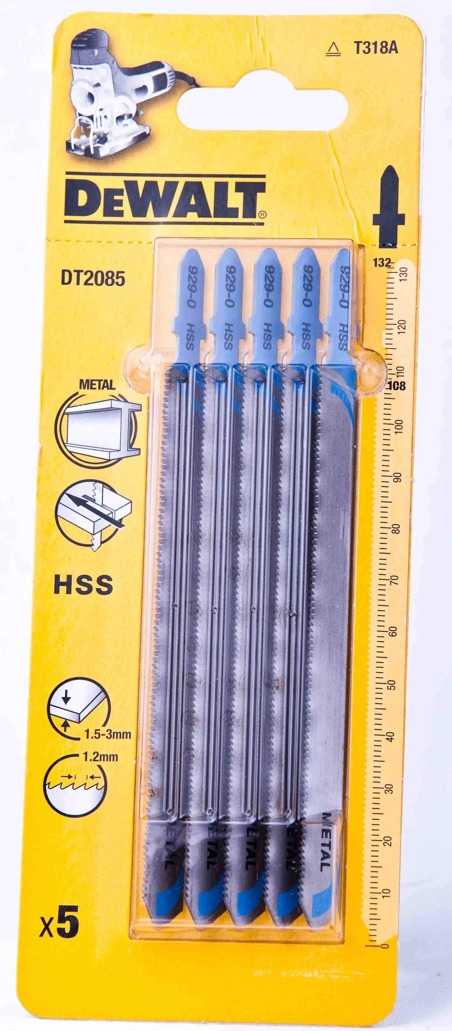 Pjūkleliai siaurapjūkliui DeWalt DT2085-QZ; 132 mm; 5 vnt.