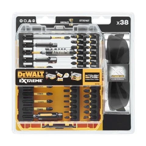 Sukimo antgalių rinkinys DeWalt DT70740T-QZ; 38 vnt.; + akiniai