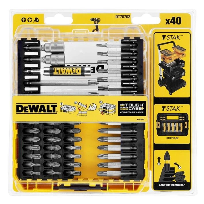 DEWALT sukim oantgalių rinkinys 40 vnt. DT70702-QZ