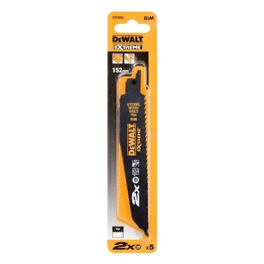 Pjūkleliai tiesiniam pjūklui DeWalt DT2300L-QZ; 152 mm; 5 vnt.