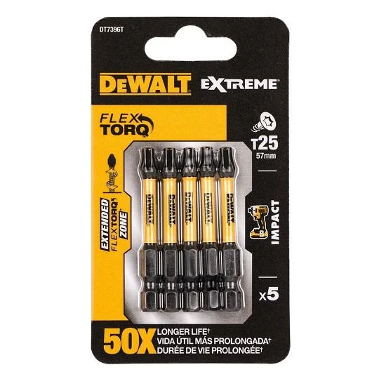 DEWALT KOŃCÓWKA UDAROWA T25x50 /5szt. EXTREME IMPACT TORSION