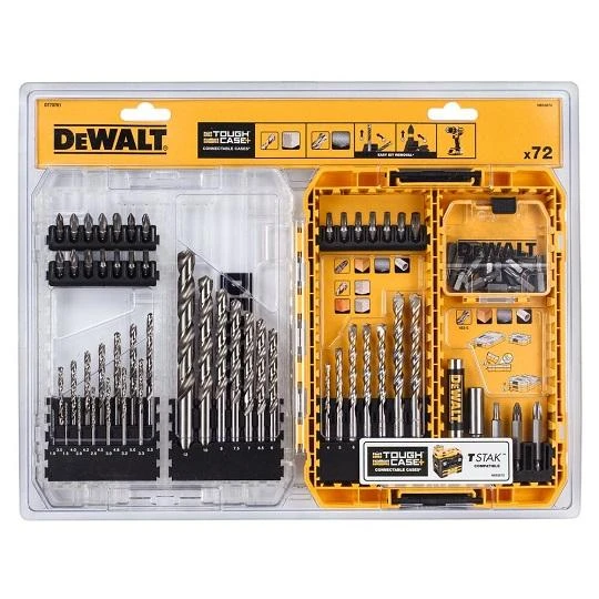 Grąžtas Grąžtų ir sukimo antgalių komplektas DeWalt DT70761-QZ; 72 vnt.