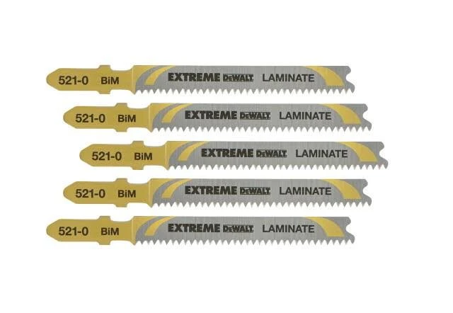 dėlionės peiliukai 82mm laminato plokštėms pjauti, 5 vnt. Extreme DeWALT [DT2080-QZ]