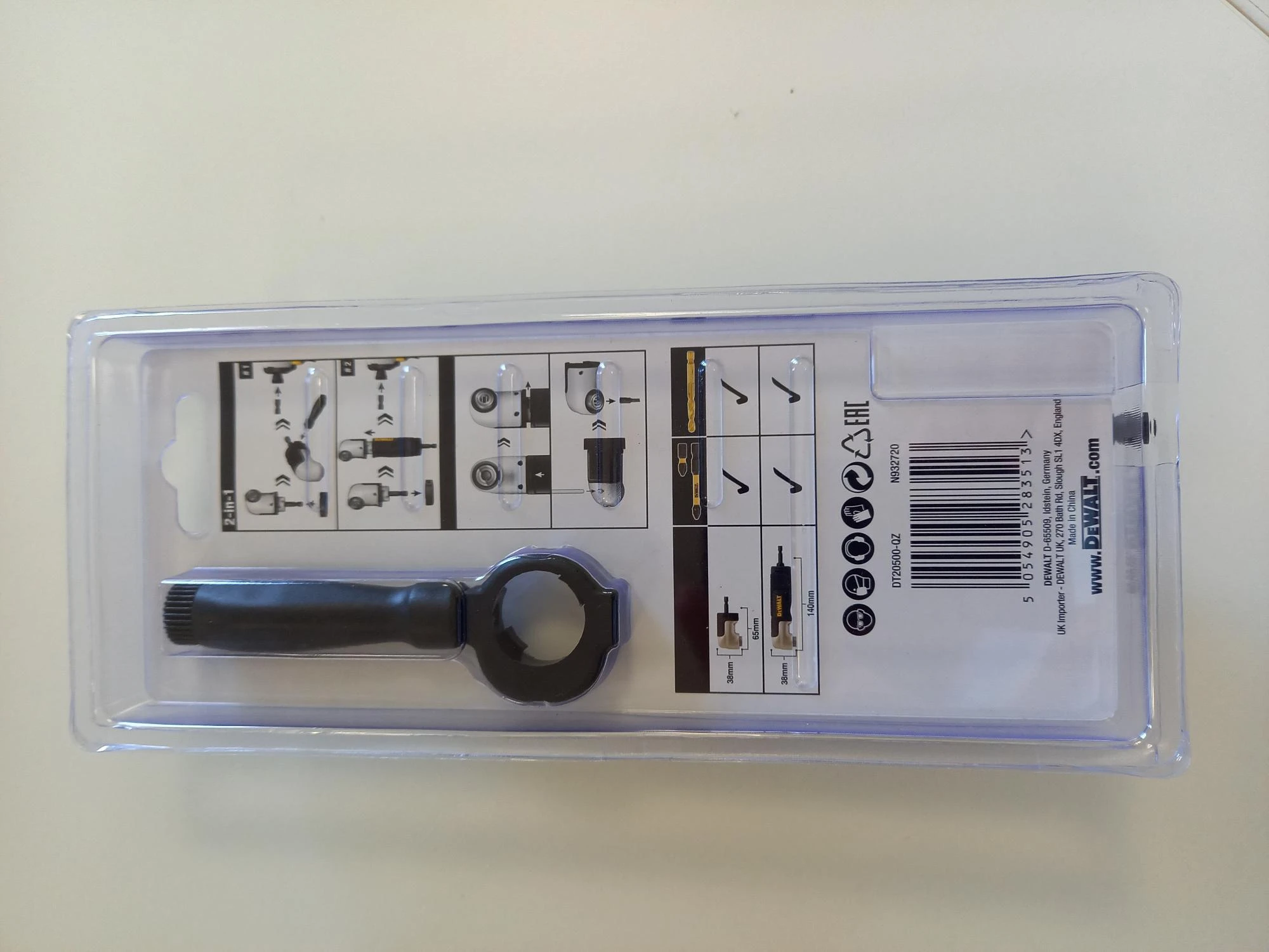 Grąžtas Nasadka Kampinis suktuvas DeWalt DT20500; HEX 1/4''