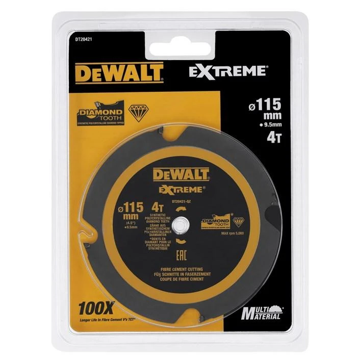 Deimantinis pjovimo diskas DeWalt DT20421; 115x9,5 mm; Z4